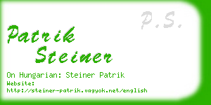 patrik steiner business card